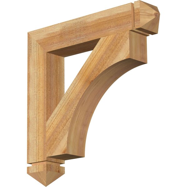 Ekena Millwork Westlake Arts & Crafts Rough Sawn Bracket, Western Red Cedar, 4"W x 24"D x 24"H BKT04X24X24WTL03RWR - main